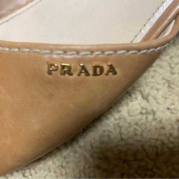 Prada Leather and Cork Wedge Slides - Picture 3 of 4